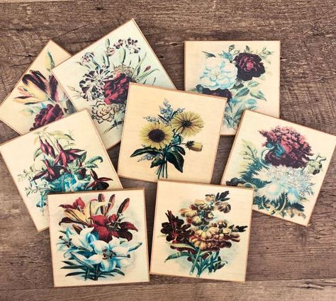 1900's Floral Resin Coasters
