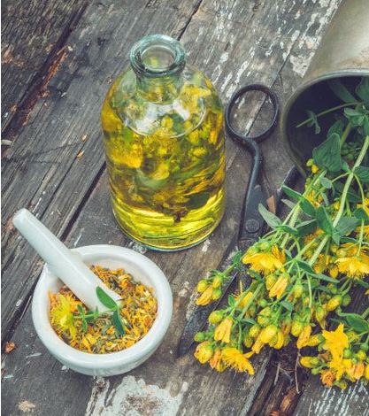 cottagecore crafts for winter: herbal oils