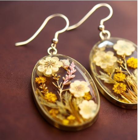cottagecore crafts for winter: flower jewelry