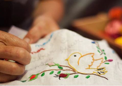 cottagecore crafts for winter: embroidery