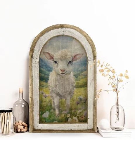 Lamb Artwork On Linen