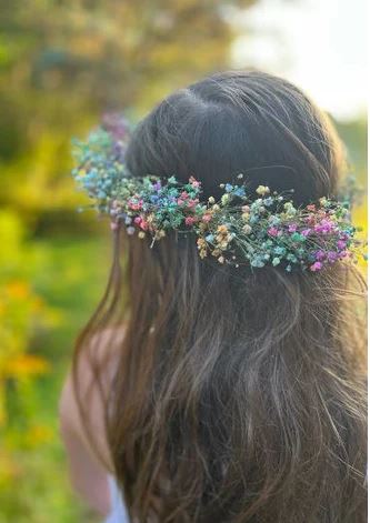 Long Hair With Flower Crown