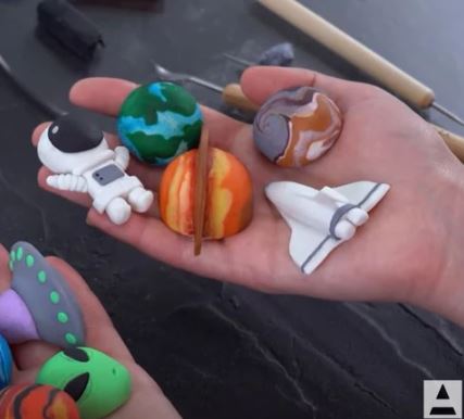 Polymer Clay Galaxy Magnets