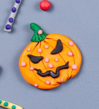 Polymer Clay Halloween Pumpkin