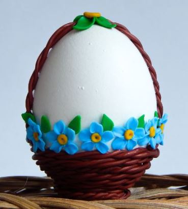 Polymer Clay Easter Egg Basket