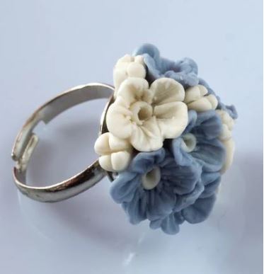 Clay Flower Rings