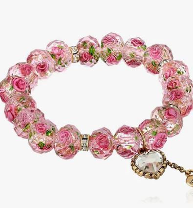 Glass Bead Flower Bracelet